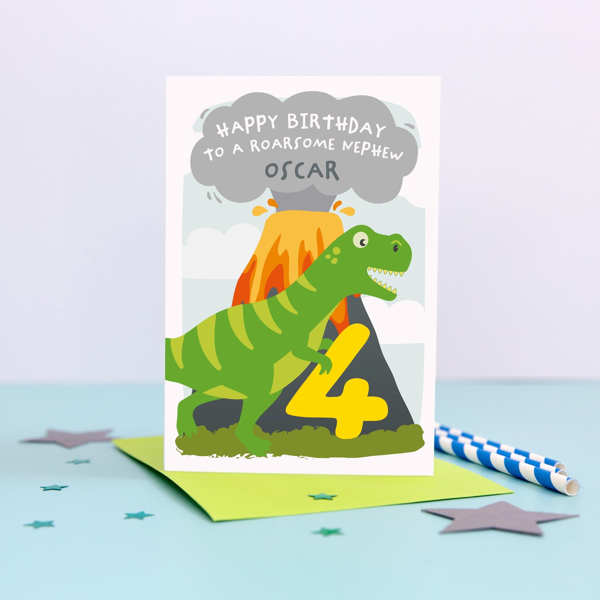 Roarsome dinosaur birthday card girl birthday card Dinosaur 