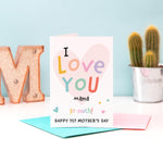 Load image into Gallery viewer, I Love you Mama, So Much! Happy first Mother&#39;s Day. Cute and colourful Mother&#39;s day card with love hearts. Can be customised with preferred name.
